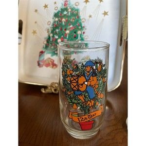 12 Days of Christmas Drinking Glass Tumbler - 12th Day -MINT, Replacement